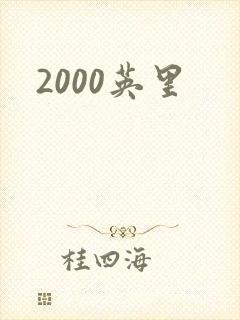 2000英里封面