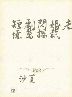 短剧闪婚老公是亿万总裁