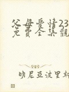 父母爱情23集免费全集观看封面
