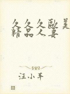 久久久欧美国产精品人妻