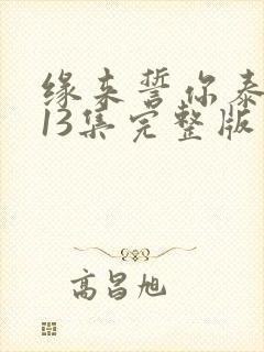 缘来誓你泰剧全13集完整版封面