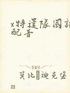 x特遣队国语版配音