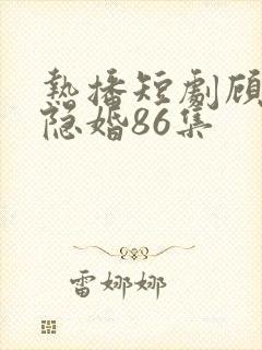 热播短剧顾少的隐婚86集封面