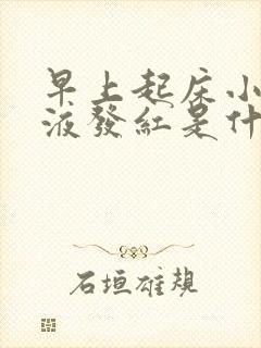 早上起床小便尿液发红是什么原因