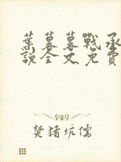 叶暮暮战承胤小说全文免费阅读