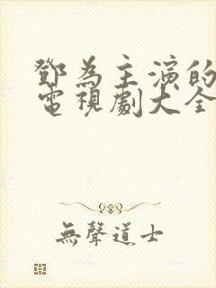 邓为主演的所有电视剧大全