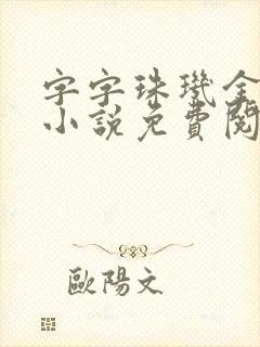 字字珠玑金银花小说免费阅读封面