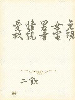 爱情男女免费播放观看电视剧在线