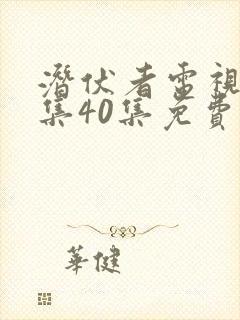 潜伏者电视剧全集40集免费观看潜