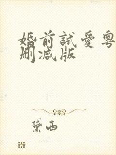 婚前试爱粤语未删减版