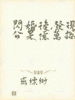 闪婚后,发现老公是亿万总裁封面