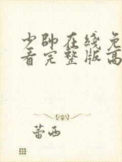 少帅在线免费观看完整版高清