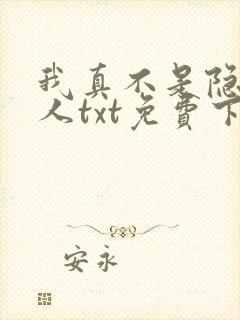 我真不是隐世高人txt免费下载