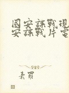 国安谍战现代国安谍战片电视剧