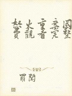 怒火重案国语免费观看完整版电影