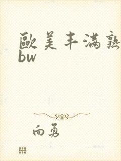 欧美丰满熟妇bbw