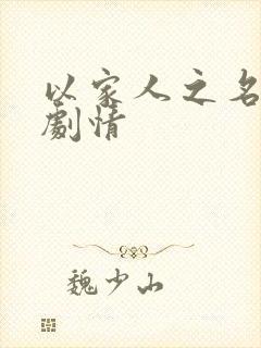 以家人之名电视剧情