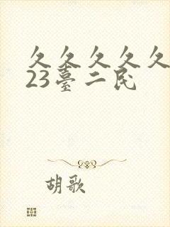 久久久久久久久23台二民