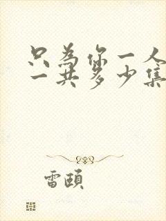 只为你一人泰剧一共多少集封面