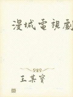 漫城电视剧封面