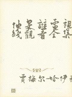 他是谁电视剧在线观看全集免费高清