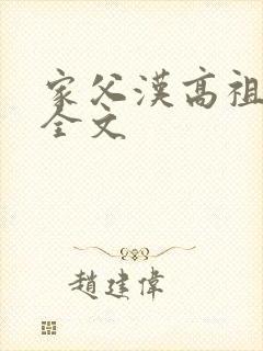 家父汉高祖下载全文