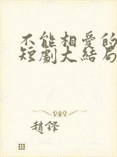 不能相爱的我们短剧大结局封面