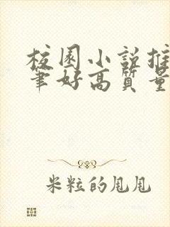 校园小说推荐文笔好高质量