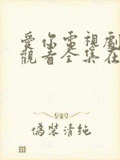 爱你电视剧免费观看全集在线播放免费