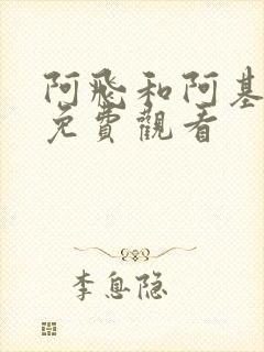 阿飞和阿基粤语免费观看封面