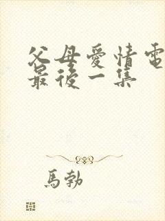 父母爱情电视剧最后一集