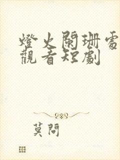 灯火阑珊处在线观看短剧封面