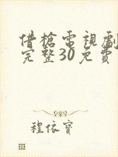 借枪电视剧全集完整30免费观看