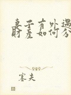 妻子有外遇离婚财产如何分割