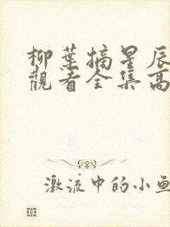 柳叶摘星辰免费观看全集高清完整封面