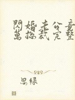 闪婚老公竟是亿万总裁完整版下载封面