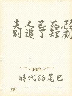 夫人已死,陆总别追了短剧在线观看