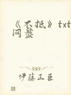 《不抵》txt网盘封面