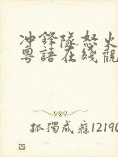 冲锋队怒火街头粤语在线观看