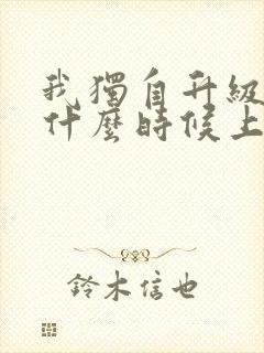 我独自升级动漫什么时候上映封面