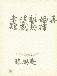 幸得离婚再相遇短剧热播