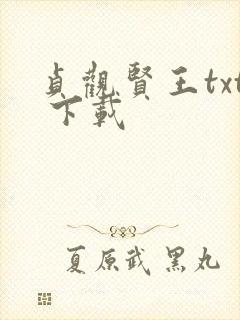 贞观贤王txt 下载封面