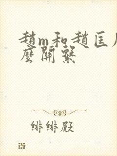 赵m和赵匡胤什么关系