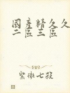 国产精久久一区二区三区