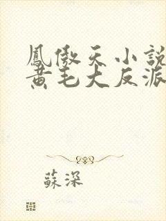 凤傲天小说里的黄毛大反派也想要幸福漫画封面