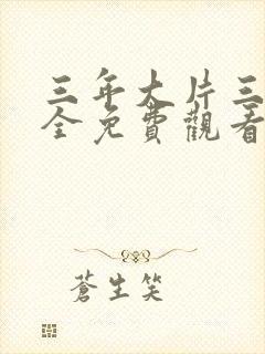 三年大片三年大全免费观看国语