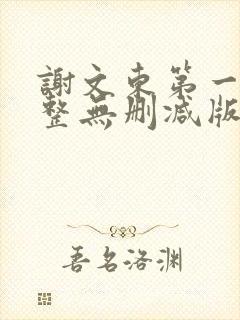 谢文东第一季完整无删减版