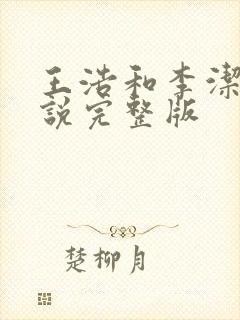 王浩和李洁的小说完整版