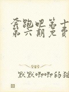 奔跑吧第十三季第六期免费观看完整版