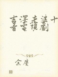 吉泽老婆十部必看电视剧